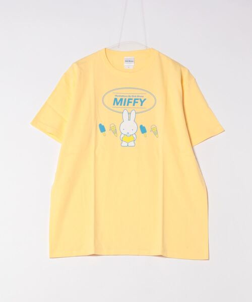 MUVEIL　Miffyミッフィー　コラボTシャツ　半袖プリントシャツ Miffy / ミッフィー フロント プリント 半袖 Tシャツ WNI（T