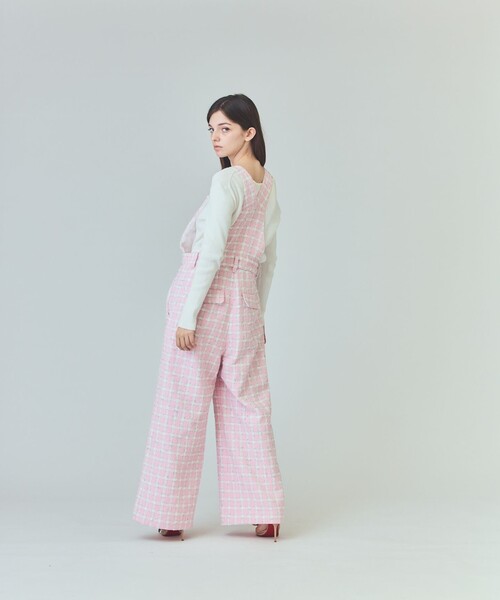 GRACE CLASS（グレースクラス）の「チェックツイードサロペット（その他パンツ・レディース・ピンク/ブラック・38/36）」の11枚目の写真