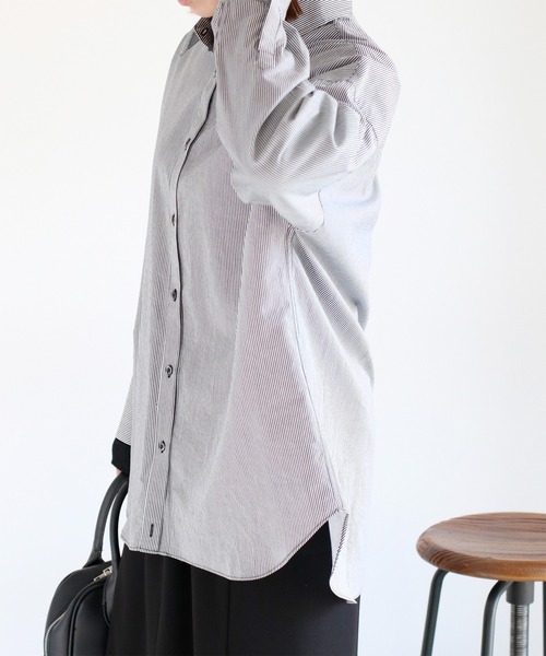 cepo(セポ)の「〈2way〉レギュラーシャツブラウス&カシュクール(シャツ/ブラウス・レディース・オフホワイト/ブラック/サックスブルー/ピンク・M)」の12枚目の写真