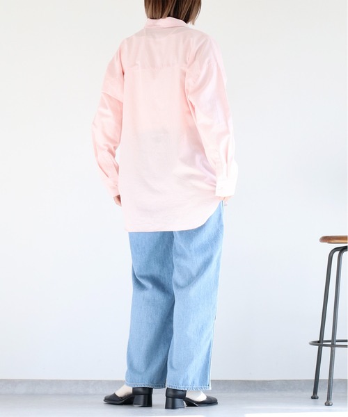 cepo(セポ)の「〈2way〉レギュラーシャツブラウス&カシュクール(シャツ/ブラウス・レディース・オフホワイト/ブラック/サックスブルー/ピンク・M)」の8枚目の写真