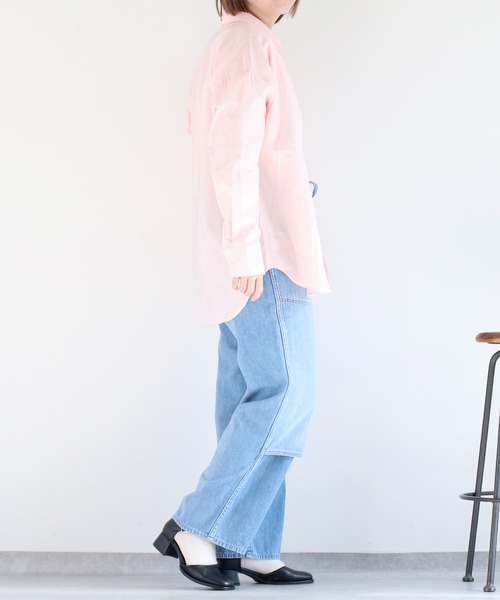 cepo(セポ)の「〈2way〉レギュラーシャツブラウス&カシュクール(シャツ/ブラウス・レディース・オフホワイト/ブラック/サックスブルー/ピンク・M)」の9枚目の写真