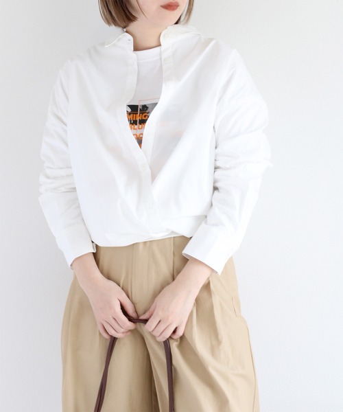 cepo(セポ)の「〈2way〉レギュラーシャツブラウス&カシュクール(シャツ/ブラウス・レディース・オフホワイト/ブラック/サックスブルー/ピンク・M)」の17枚目の写真