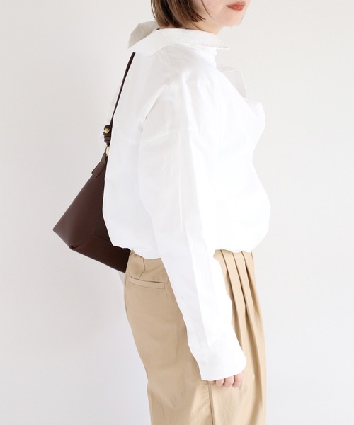 cepo(セポ)の「〈2way〉レギュラーシャツブラウス&カシュクール(シャツ/ブラウス・レディース・オフホワイト/ブラック/サックスブルー/ピンク・M)」の18枚目の写真