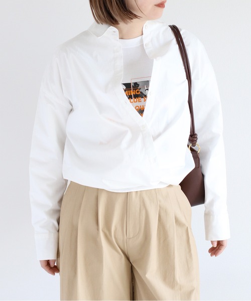 cepo(セポ)の「〈2way〉レギュラーシャツブラウス&カシュクール(シャツ/ブラウス・レディース・オフホワイト/ブラック/サックスブルー/ピンク・M)」の20枚目の写真