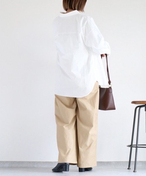 cepo(セポ)の「〈2way〉レギュラーシャツブラウス&カシュクール(シャツ/ブラウス・レディース・オフホワイト/ブラック/サックスブルー/ピンク・M)」の22枚目の写真