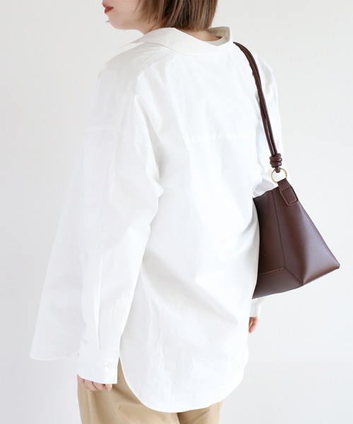 cepo(セポ)の「〈2way〉レギュラーシャツブラウス&カシュクール(シャツ/ブラウス・レディース・オフホワイト/ブラック/サックスブルー/ピンク・M)」の15枚目の写真