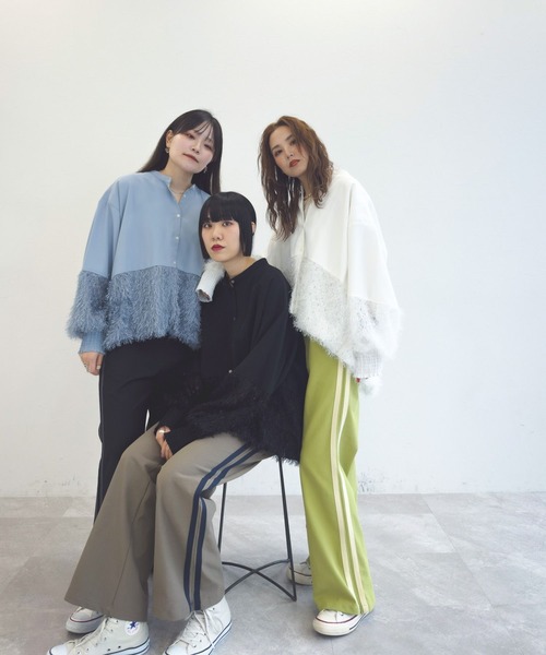 niko and...（ニコアンド）の「【MODE NORM CORE】バンドモケバルーンブラウス（シャツ/ブラウス・レディース・ホワイト/ブラック/サックスブルー・MEDIUM/LARGE）」の17枚目の写真