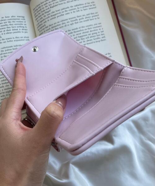WEGO（ウィゴー）の「WEGO/メタルロゴキルティングウォレット（財布・レディース・サックスブルー/ライトピンク/ブラック/シルバー/ホワイト/ライトパープル・FREE）」の10枚目の写真