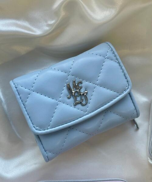 WEGO（ウィゴー）の「WEGO/メタルロゴキルティングウォレット（財布・レディース・サックスブルー/ライトピンク/ブラック/シルバー/ホワイト/ライトパープル・FREE）」の15枚目の写真