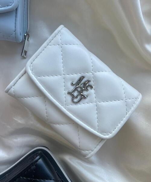 WEGO（ウィゴー）の「WEGO/メタルロゴキルティングウォレット（財布・レディース・サックスブルー/ライトピンク/ブラック/シルバー/ホワイト/ライトパープル・FREE）」の13枚目の写真