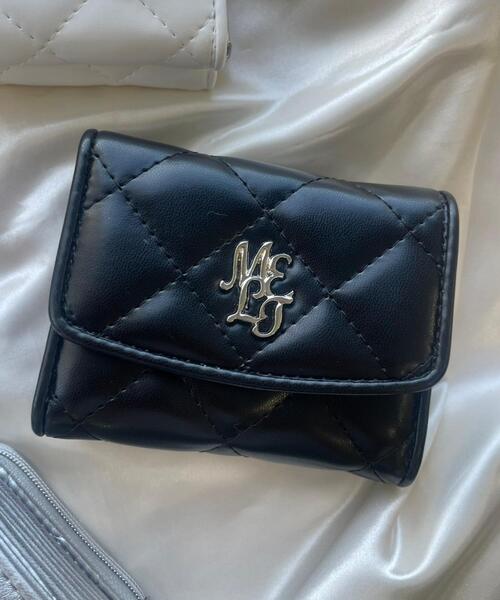 WEGO（ウィゴー）の「WEGO/メタルロゴキルティングウォレット（財布・レディース・サックスブルー/ライトピンク/ブラック/シルバー/ホワイト/ライトパープル・FREE）」の14枚目の写真