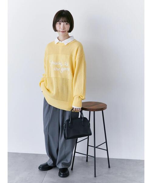 Samansa Mos2 blue（サマンサモスモスブルー）の「ピンタックイージーパンツ（その他パンツ・レディース・グリーン/ライトベージュ/ブラック/グレー・F）」の20枚目の写真