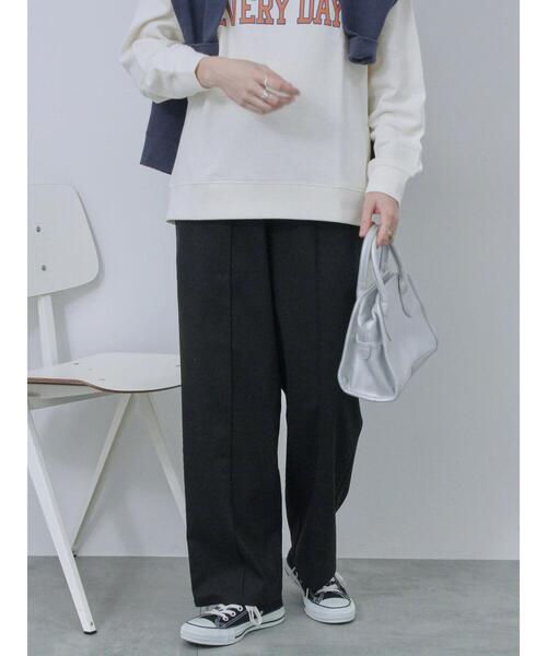 Samansa Mos2 blue（サマンサモスモスブルー）の「ピンタックイージーパンツ（その他パンツ・レディース・グリーン/ライトベージュ/ブラック/グレー・F）」の21枚目の写真