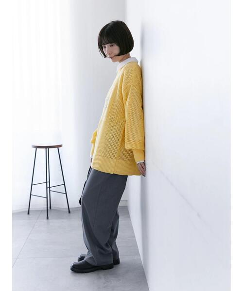 Samansa Mos2 blue（サマンサモスモスブルー）の「ピンタックイージーパンツ（その他パンツ・レディース・グリーン/ライトベージュ/ブラック/グレー・F）」の5枚目の写真