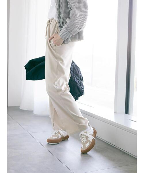 Samansa Mos2 blue（サマンサモスモスブルー）の「ピンタックイージーパンツ（その他パンツ・レディース・グリーン/ライトベージュ/ブラック/グレー・F）」の13枚目の写真