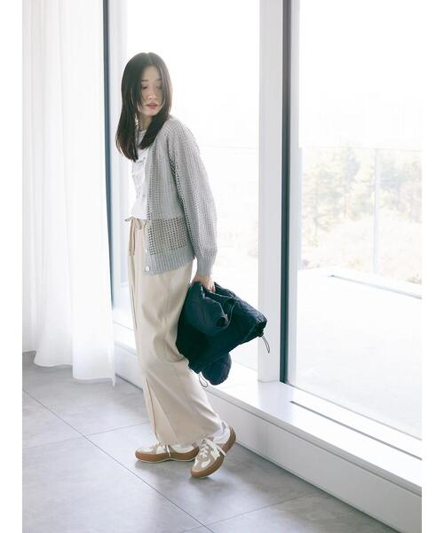 Samansa Mos2 blue（サマンサモスモスブルー）の「ピンタックイージーパンツ（その他パンツ・レディース・グリーン/ライトベージュ/ブラック/グレー・F）」の14枚目の写真