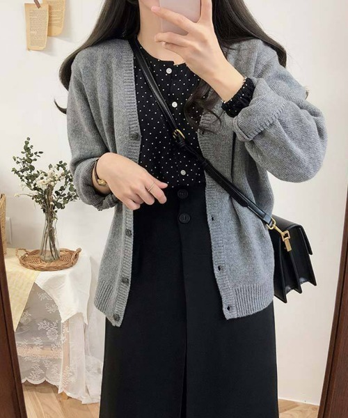 専用です！ドット柄ブラウス　カシュクール前留め　7分丈袖(セットのスカートあり) 専用です！ドット柄ブラウス カシュクール前留め 7分丈袖(セットの