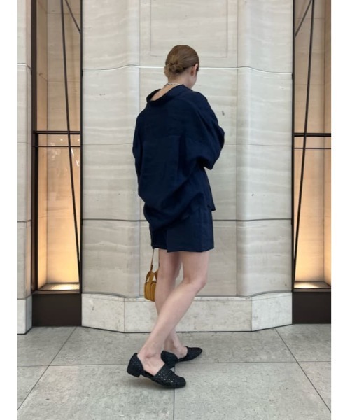 セール】ウエストゴムリネンショートパンツ【手洗い可能