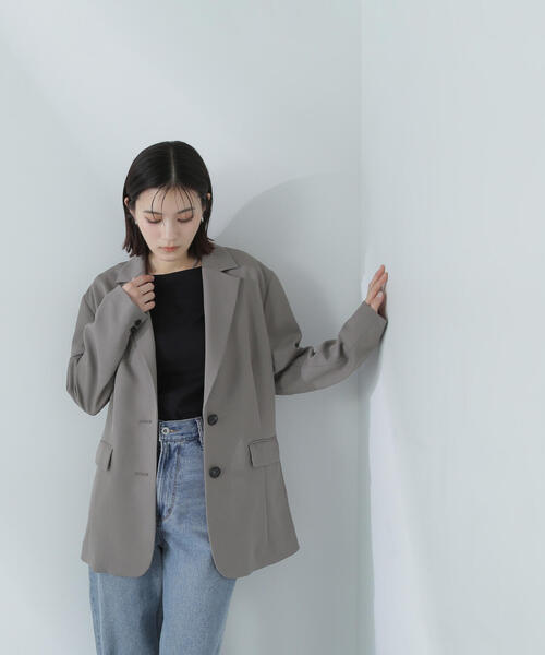 NATURAL BEAUTY BASIC（ナチュラルビューティーベーシック）の「◇ベーシックTシャツシリーズ ボートネック（Tシャツ/カットソー・レディース・オフホワイト/グレー/ブラック・FREE）」の16枚目の写真