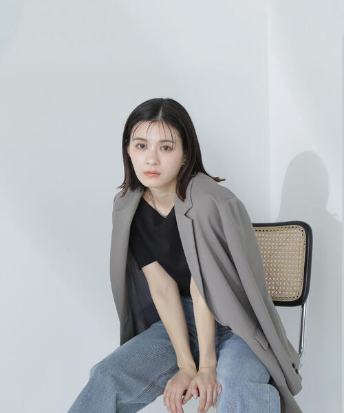 NATURAL BEAUTY BASIC（ナチュラルビューティーベーシック）の「◇ベーシックTシャツシリーズ ボートネック（Tシャツ/カットソー・レディース・オフホワイト/グレー/ブラック・FREE）」の15枚目の写真