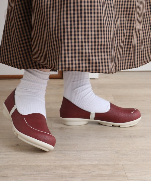 Re:getA(リゲッタ)の「2ball TB103 スリッポンパンプス(ローファー・レディース・バーガンディー/ブラック×ブラック/ブラック/ブルーグレー/アイボリー/ダークブラウン/マスタード・L/S/LL/M)」の20枚目の写真