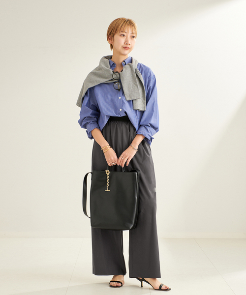 plage(プラージュ)の「COTTON BASIC シャツ(シャツ/ブラウス・レディース・ホワイト/サックスブルー・FREE)」の13枚目の写真