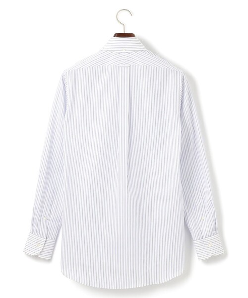 J.PRESS(ジェイプレス)の「【PREMIUM PLEATS / 形態安定】スーピマコットンパナマストライプ ドレスシャツ / B.D.(シャツ/ブラウス・メンズ・サックスブルー系1/グリーン系1・首回り40cm-裄丈85cm/首回り39cm-裄丈84cm/首回り38cm-裄丈84cm/首回り37cm-裄丈82cm/首回り43cm-裄丈86cm/首回り42cm-裄丈86cm/首回り41cm-裄丈85cm)」の4枚目の写真