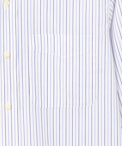 J.PRESS(ジェイプレス)の「【PREMIUM PLEATS / 形態安定】スーピマコットンパナマストライプ ドレスシャツ / B.D.(シャツ/ブラウス・メンズ・サックスブルー系1/グリーン系1・首回り40cm-裄丈85cm/首回り39cm-裄丈84cm/首回り38cm-裄丈84cm/首回り37cm-裄丈82cm/首回り43cm-裄丈86cm/首回り42cm-裄丈86cm/首回り41cm-裄丈85cm)」の6枚目の写真