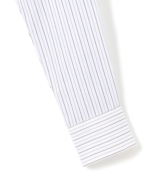 J.PRESS(ジェイプレス)の「【PREMIUM PLEATS / 形態安定】スーピマコットンパナマストライプ ドレスシャツ / B.D.(シャツ/ブラウス・メンズ・サックスブルー系1/グリーン系1・首回り40cm-裄丈85cm/首回り39cm-裄丈84cm/首回り38cm-裄丈84cm/首回り37cm-裄丈82cm/首回り43cm-裄丈86cm/首回り42cm-裄丈86cm/首回り41cm-裄丈85cm)」の7枚目の写真