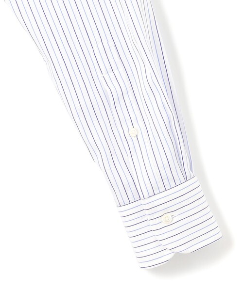 J.PRESS(ジェイプレス)の「【PREMIUM PLEATS / 形態安定】スーピマコットンパナマストライプ ドレスシャツ / B.D.(シャツ/ブラウス・メンズ・サックスブルー系1/グリーン系1・首回り40cm-裄丈85cm/首回り39cm-裄丈84cm/首回り38cm-裄丈84cm/首回り37cm-裄丈82cm/首回り43cm-裄丈86cm/首回り42cm-裄丈86cm/首回り41cm-裄丈85cm)」の8枚目の写真