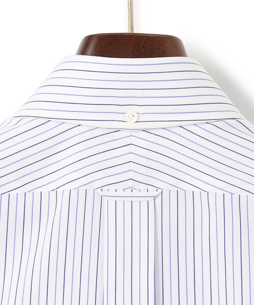 J.PRESS(ジェイプレス)の「【PREMIUM PLEATS / 形態安定】スーピマコットンパナマストライプ ドレスシャツ / B.D.(シャツ/ブラウス・メンズ・サックスブルー系1/グリーン系1・首回り40cm-裄丈85cm/首回り39cm-裄丈84cm/首回り38cm-裄丈84cm/首回り37cm-裄丈82cm/首回り43cm-裄丈86cm/首回り42cm-裄丈86cm/首回り41cm-裄丈85cm)」の10枚目の写真