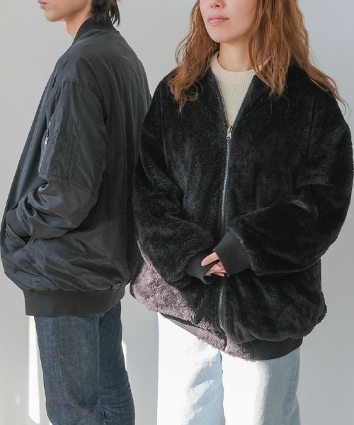 セール】リバーシブルMA-1裏ボアブルゾン（その他アウター