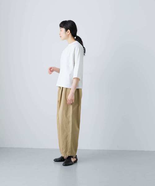 新品タグ付き】かぐれ コットンクロップドパンツ ベージュ