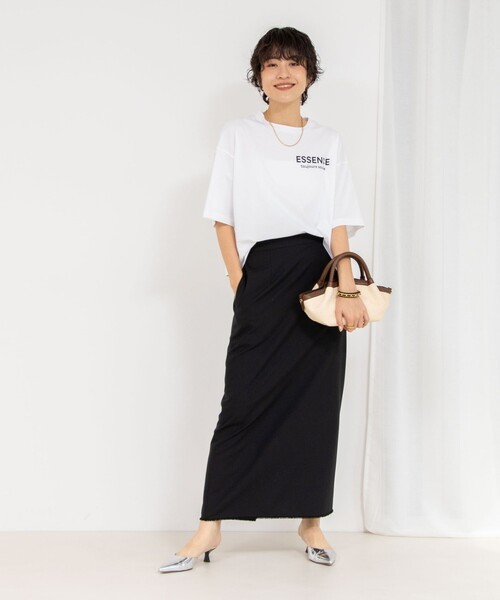 NOLLEY’S(ノーリーズ)の「ESSENCE Tシャツ(Tシャツ/カットソー・レディース・ホワイト/チャコールグレー/ホワイト系その他2・FREE)」の4枚目の写真