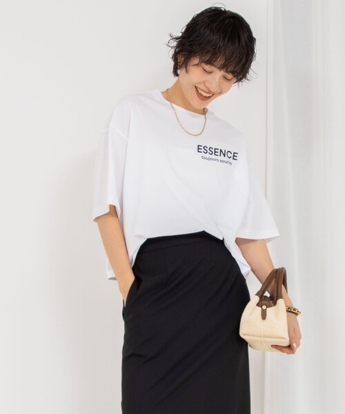 NOLLEY’S(ノーリーズ)の「ESSENCE Tシャツ(Tシャツ/カットソー・レディース・ホワイト/チャコールグレー/ホワイト系その他2・FREE)」の5枚目の写真