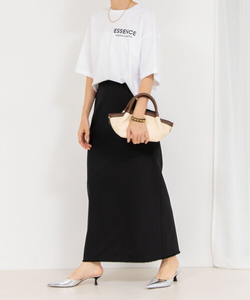 NOLLEY’S(ノーリーズ)の「ESSENCE Tシャツ(Tシャツ/カットソー・レディース・ホワイト/チャコールグレー/ホワイト系その他2・FREE)」の7枚目の写真