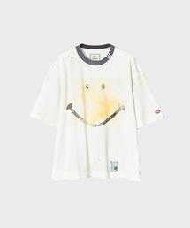 【MIHARAYASUHIRO/ミハラヤスヒロ】SMILY FACE PRINTED DISTRESSED TEE