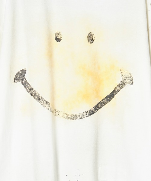 MIHARAYASUHIRO(ミハラヤスヒロ)の「【MIHARAYASUHIRO/ミハラヤスヒロ】SMILY FACE PRINTED DISTRESSED TEE(Tシャツ/カットソー・メンズ・ブラック/ホワイト・44/46/48)」の6枚目の写真