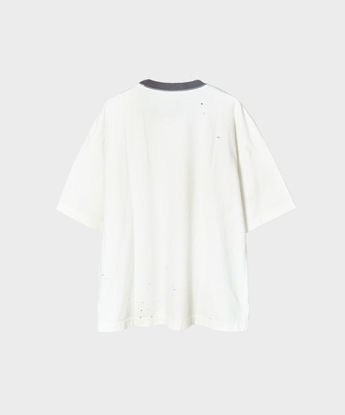 MIHARAYASUHIRO(ミハラヤスヒロ)の「【MIHARAYASUHIRO/ミハラヤスヒロ】SMILY FACE PRINTED DISTRESSED TEE(Tシャツ/カットソー・メンズ・ブラック/ホワイト・44/46/48)」の3枚目の写真