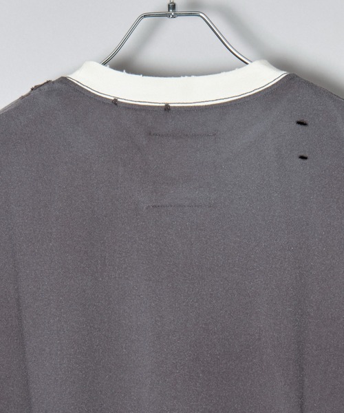 MIHARAYASUHIRO(ミハラヤスヒロ)の「【MIHARAYASUHIRO/ミハラヤスヒロ】SMILY FACE PRINTED DISTRESSED TEE(Tシャツ/カットソー・メンズ・ブラック/ホワイト・44/46/48)」の11枚目の写真