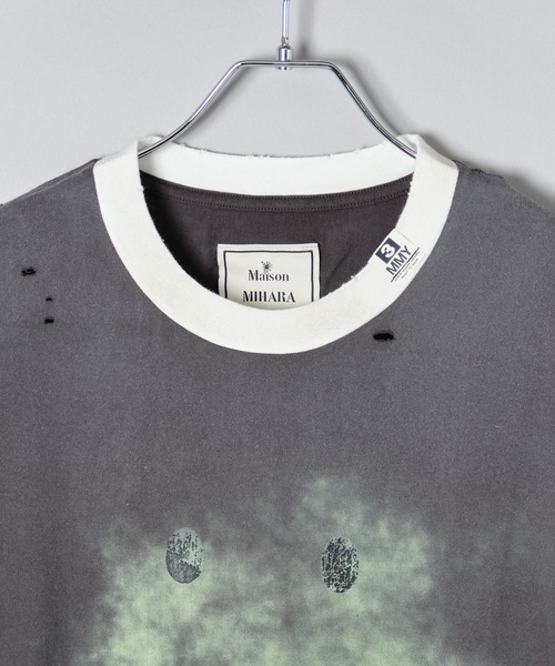MIHARAYASUHIRO(ミハラヤスヒロ)の「【MIHARAYASUHIRO/ミハラヤスヒロ】SMILY FACE PRINTED DISTRESSED TEE(Tシャツ/カットソー・メンズ・ブラック/ホワイト・44/46/48)」の10枚目の写真