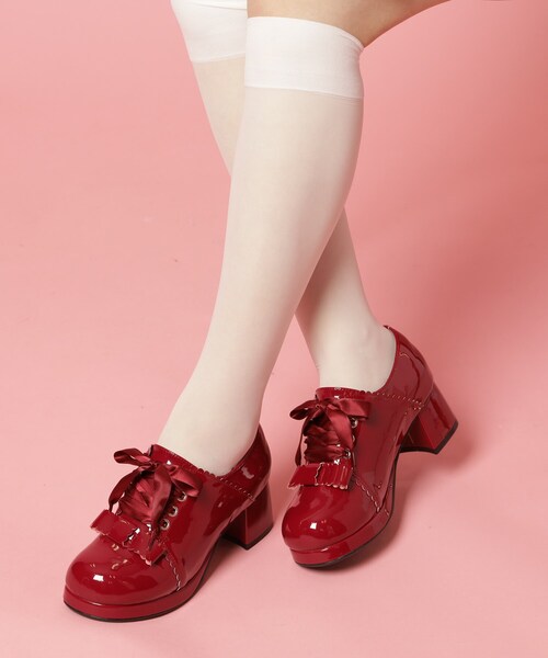 cs T&P(シーエスティーアンドピー)の「ガーリーリボンパンプス(パンプス・レディース・ブラック系8/ホワイト系2/ブラック系1/レッド系3・LL/L/M/S)」の12枚目の写真
