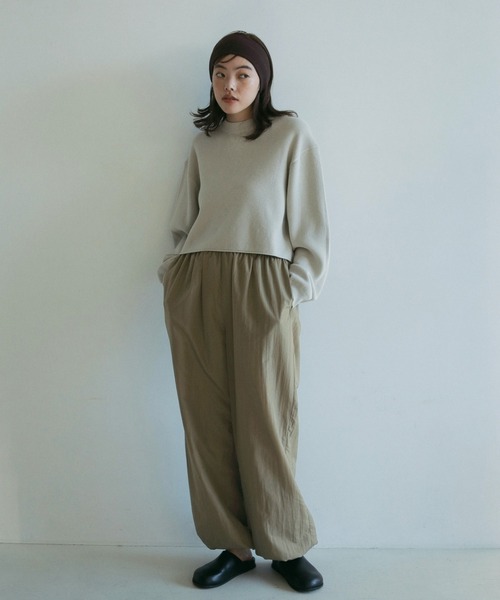 anuke（アンヌーク）の「Crewneck Stitch Knit（ニット/セーター・レディース・アイボリー/ネイビー/グレー・FREE）」の7枚目の写真