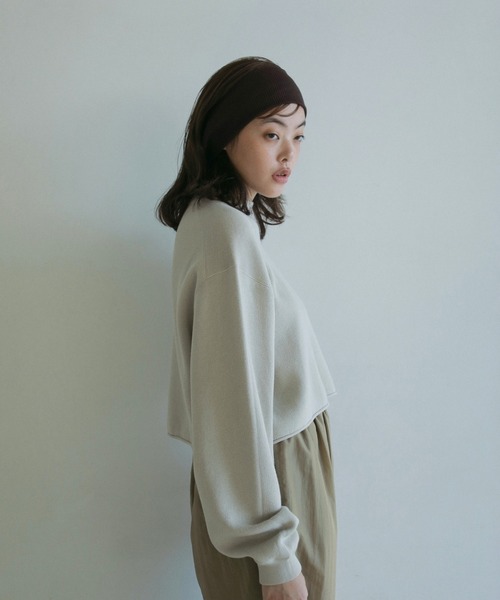 anuke（アンヌーク）の「Crewneck Stitch Knit（ニット/セーター・レディース・アイボリー/ネイビー/グレー・FREE）」の8枚目の写真