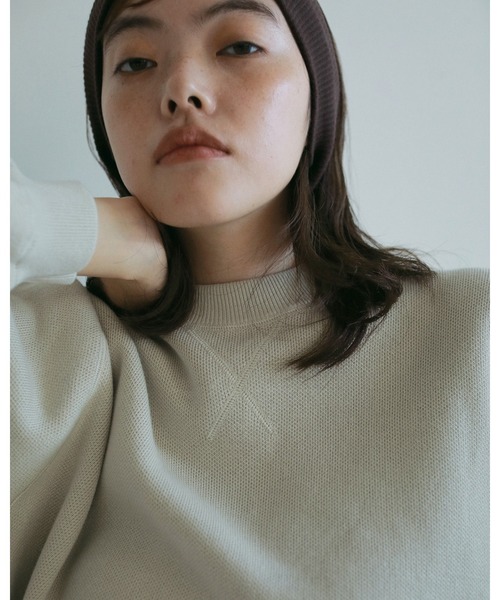anuke（アンヌーク）の「Crewneck Stitch Knit（ニット/セーター・レディース・アイボリー/ネイビー/グレー・FREE）」の10枚目の写真