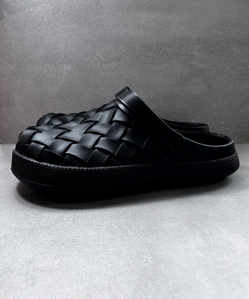 CALIFORNIA OUTFITTERS（カリフォルニア アウトフィッターズ）の「3-2A80 メッシュクロッグサンダル メンズ 幅広 スリッポン サボシューズ（サンダル・メンズ・ブラック・27cm/28cm）」の3枚目の写真