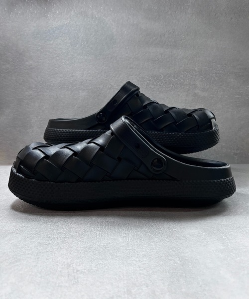 CALIFORNIA OUTFITTERS（カリフォルニア アウトフィッターズ）の「3-2A80 メッシュクロッグサンダル メンズ 幅広 スリッポン サボシューズ（サンダル・メンズ・ブラック・27cm/28cm）」の2枚目の写真