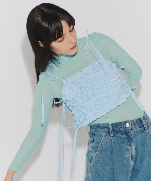 サイドリボンフリルベスト（シャツ/ブラウス）｜PERNA（ペルナ