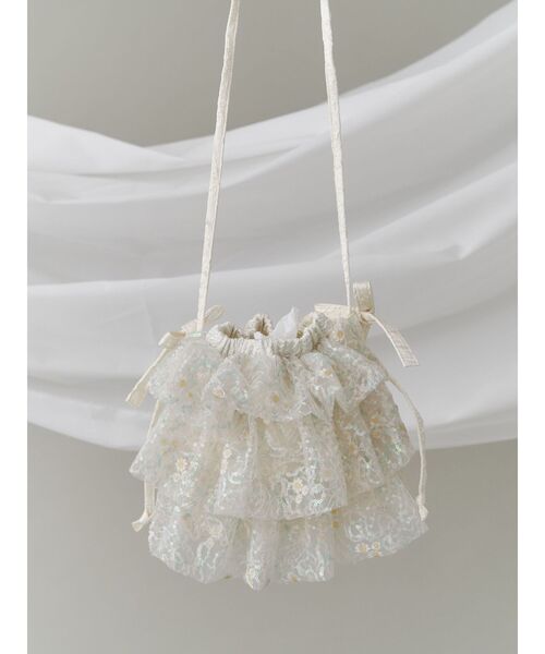 merry jenny（メリージェニー）の「スパンコールフリルポシェット（ショルダーバッグ・レディース・アイボリー/ブルー/ピンク・FREE）」の14枚目の写真