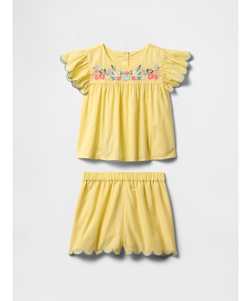 GAP(ギャップ)の「刺しゅう コーデセット (幼児・ベビー)(セットアップ・キッズ・イエロー・95cm/90cm/80cm/100cm/70cm/110cm/105cm)」の2枚目の写真